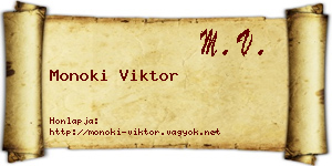 Monoki Viktor névjegykártya